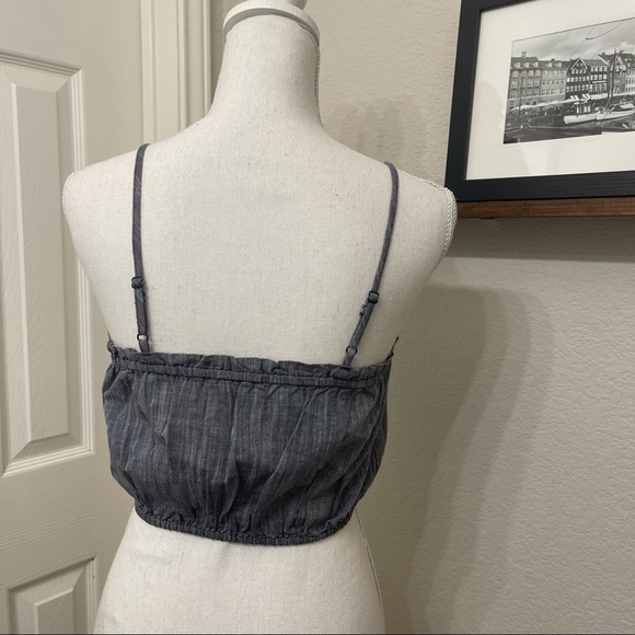 Aerie Denim Blue Crop Top - Picture 2 of 4